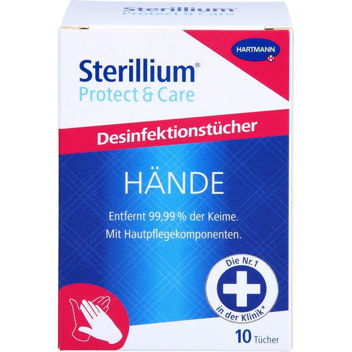 Sterillium Protect & Care Desinfektionstücher für die Hände, 10 pc Tissus