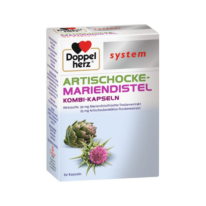 Doppelherz system Artischocke-Mariendistel Kombi-Kapseln, 60 pcs. Capsules