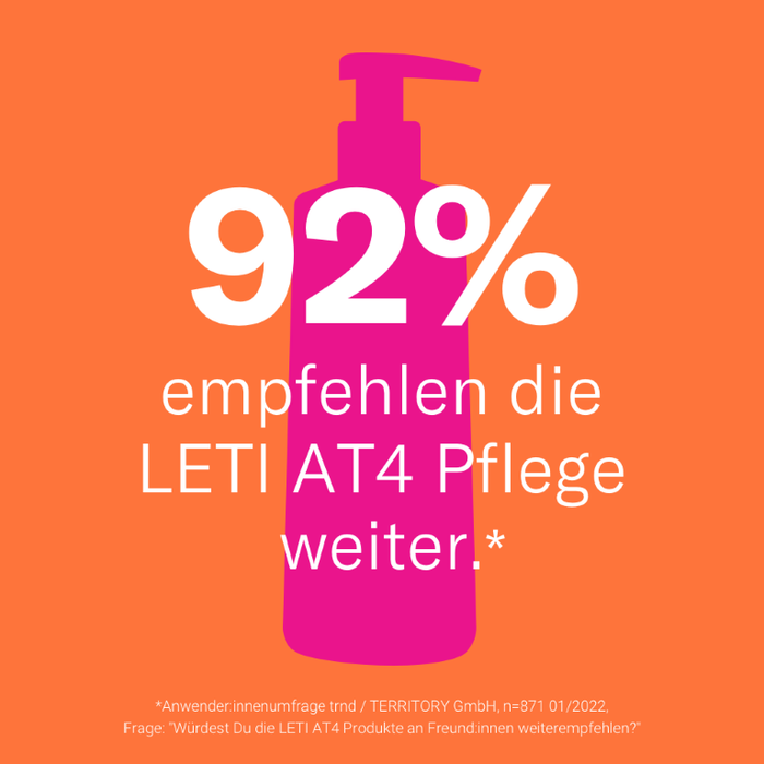 LETI AT4 Dusch- und Badegel - Milde, rückfettende Reinigung bei trockener oder zu Neurodermitis neigender Haut, 750 ml Gel