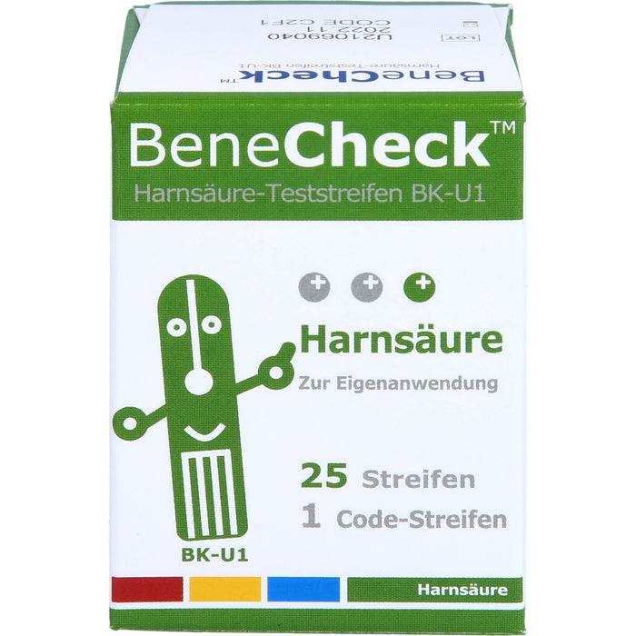 BeneCheck Harnsäure Teststreifen BK-U1, 25 pcs. Test strips