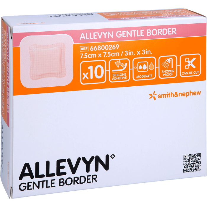 Allevyn Gentle Border 7,5x7,5 cm Schaumverb., 10 St VER