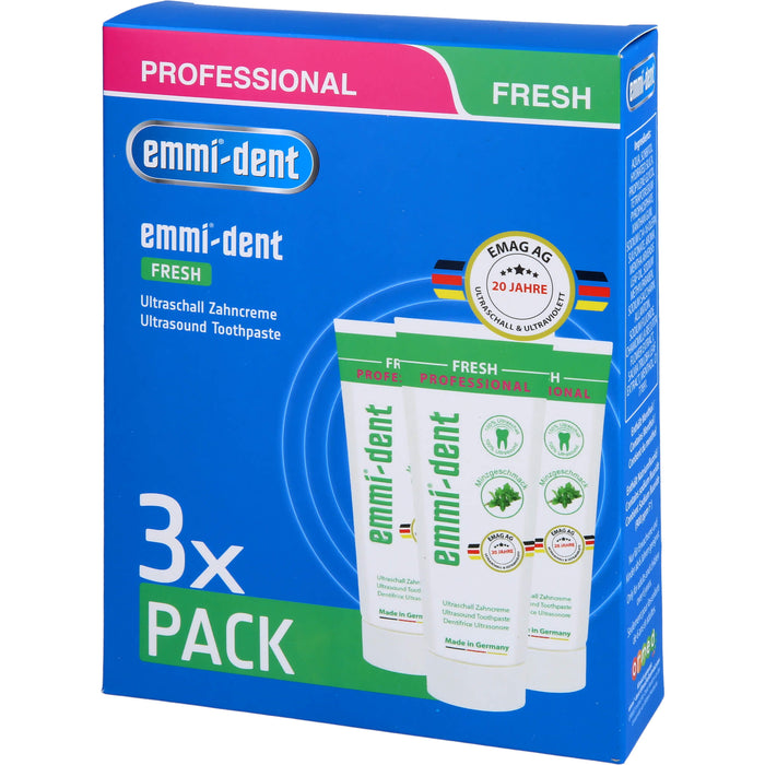 emmi-dent Ultraschall Zahncreme 3 Fresh Set, 3 St ZCR