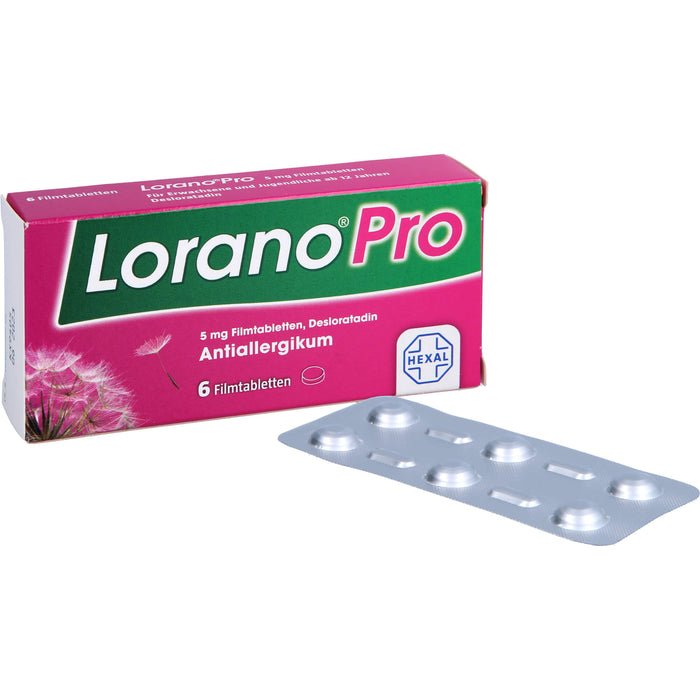 Lorano Pro Filmtabletten Antiallergikum, 6 pcs. Tablets