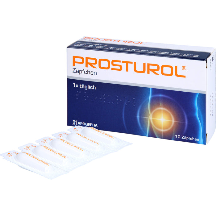 PROSTUROL Zäpfchen bei Prostatitis und gutartiger Prostatavergrößerung, 10 St. Zäpfchen