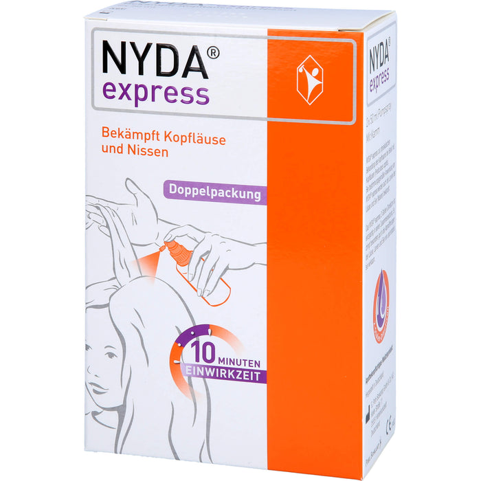 NYDA express bekämpft Kopfläuse und Nissen Pumplösung, 100 ml Solution