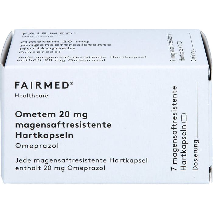 Ometem 20 mg Hartkapseln bei Sodbrennen, 7 St. Kapseln