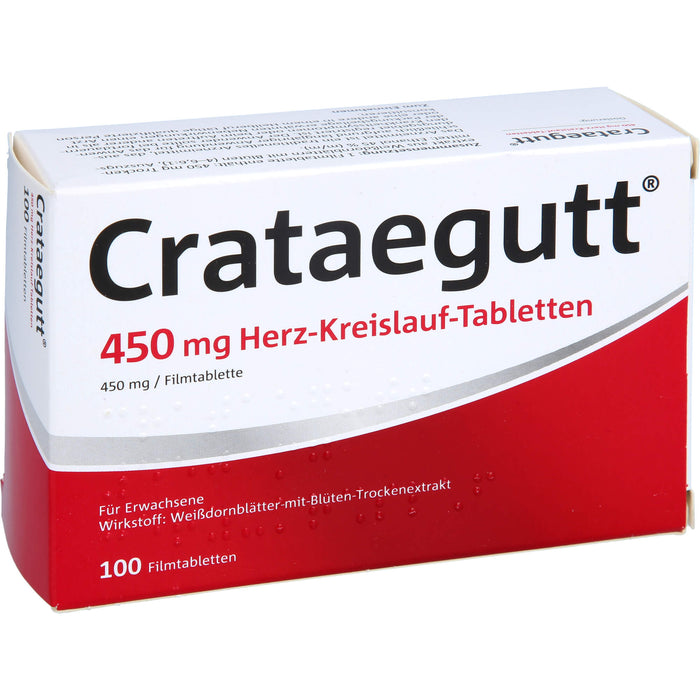 Crataegutt 450 mg Herz-Kreislauf-Tabletten, 100 pcs. Tablets