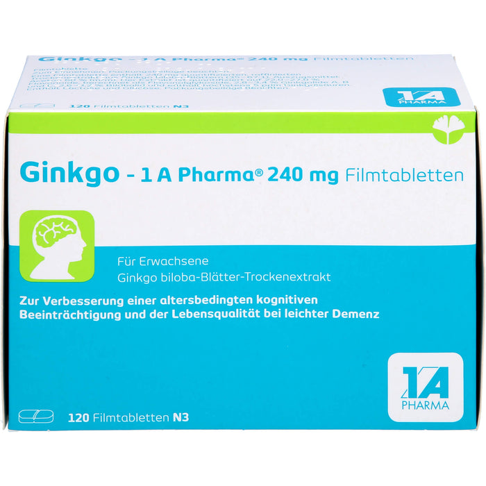 Ginkgo - 1 A Pharma 240 mg Filmtabletten, 120 St FTA