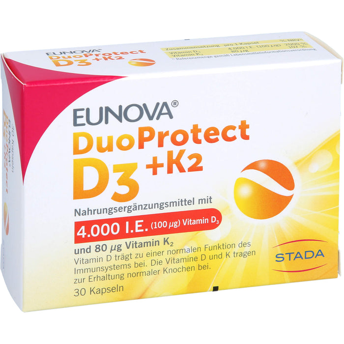 EUNOVA DuoProtect D3+K2 4000IE/80UG, 30 St KAP