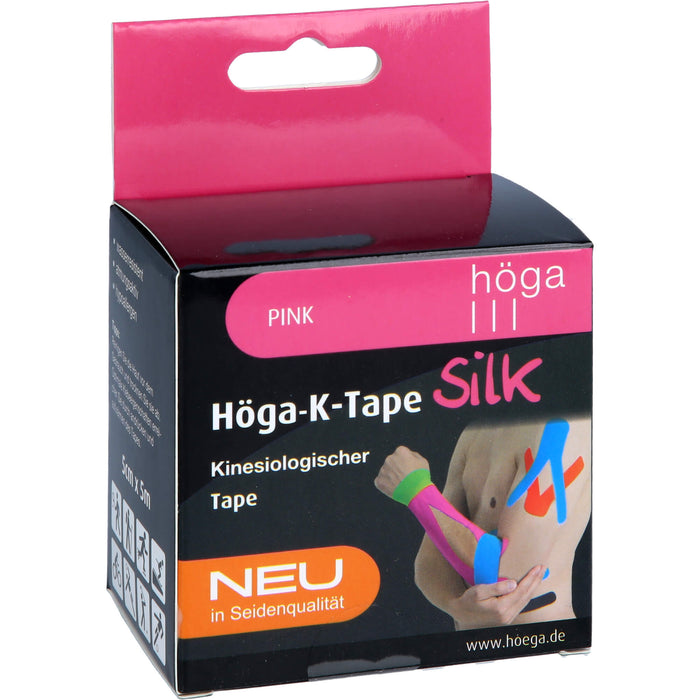 Höga-K-Tape Silk 5cmx5m pink KinesiologischerTape, 1 pcs. Patch