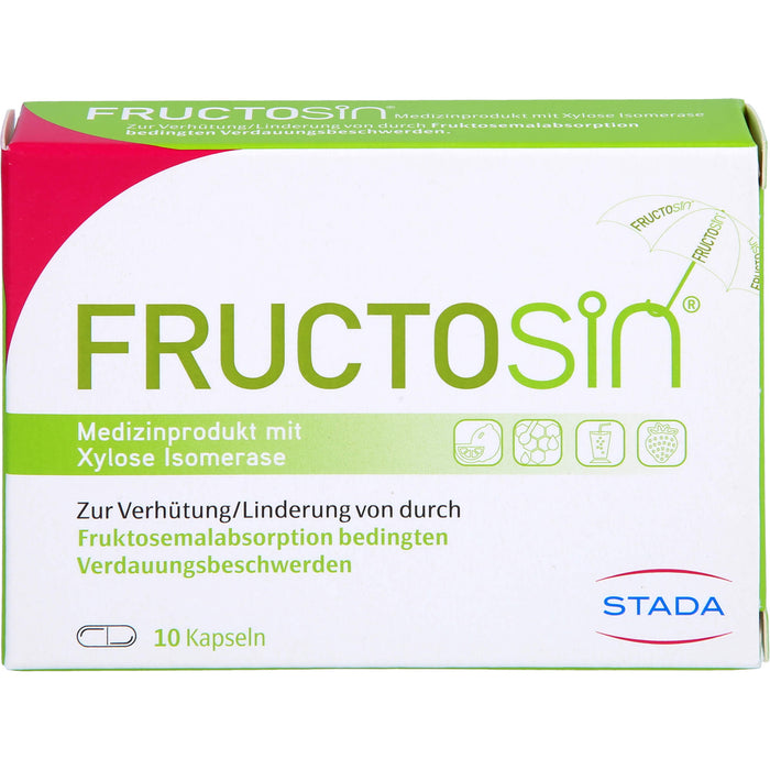 FRUCTOSiN Kapseln zur Linderung von durch Fruktosemalabsorption bedingten Verdauungsbeschwerden, 10 St. Kapseln