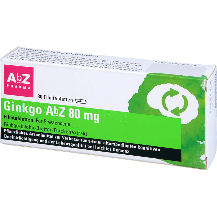 Ginkgo AbZ 80 mg Filmtabletten, 30 St FTA