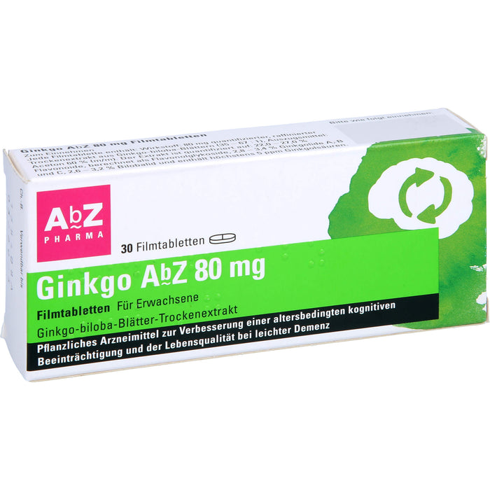 Ginkgo AbZ 80 mg Filmtabletten, 30 St FTA