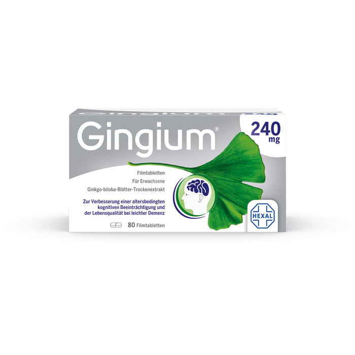 Gingium 240 mg Filmtabletten, 80 pcs. Tablets