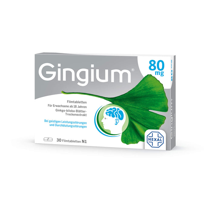 Gingium 80 mg Filmtabletten, 30 pcs. Tablets