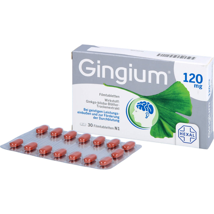 Gingium 120 mg Filmtabletten, 30 pc Tablettes