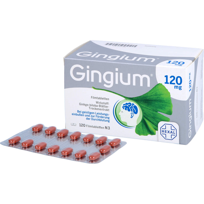 Gingium 120 mg Filmtabletten, 120 pcs. Tablets