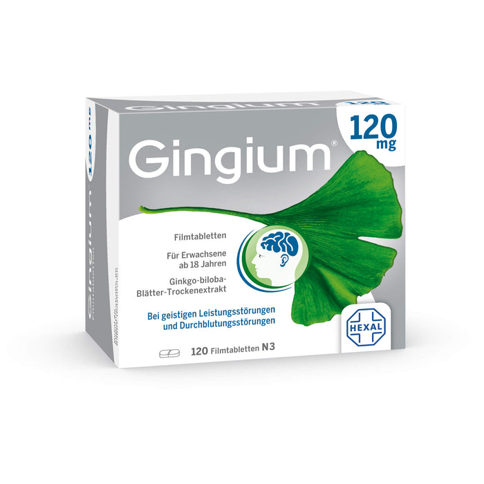 Gingium 120 mg Filmtabletten, 120 pcs. Tablets