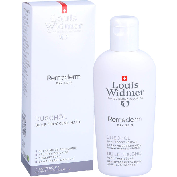 Louis Widmer Remederm Duschöl für sehr trockene Haut, 200 ml Oil