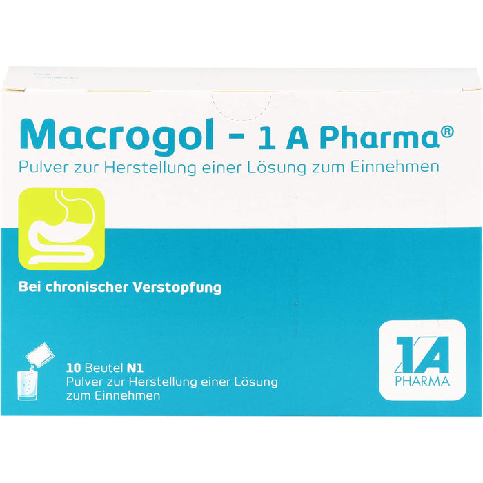 Macrogol - 1 A Pharma Pulver bei chronischer Verstopfung, 10 pcs. Sachets