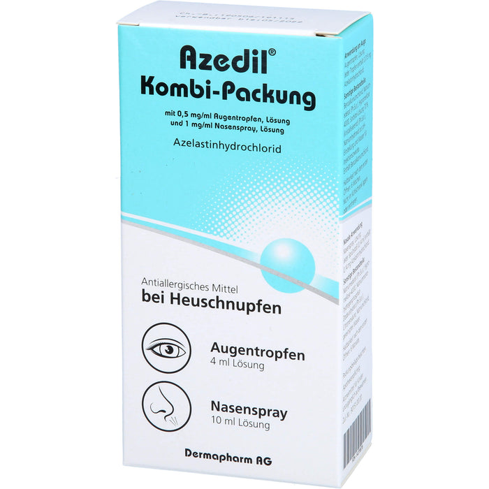 Azedil Kombi-Packung Augentropfen + Nasenspray antiallergisches Mittel bei Heuschnupfen, 1 St. Kombipackung