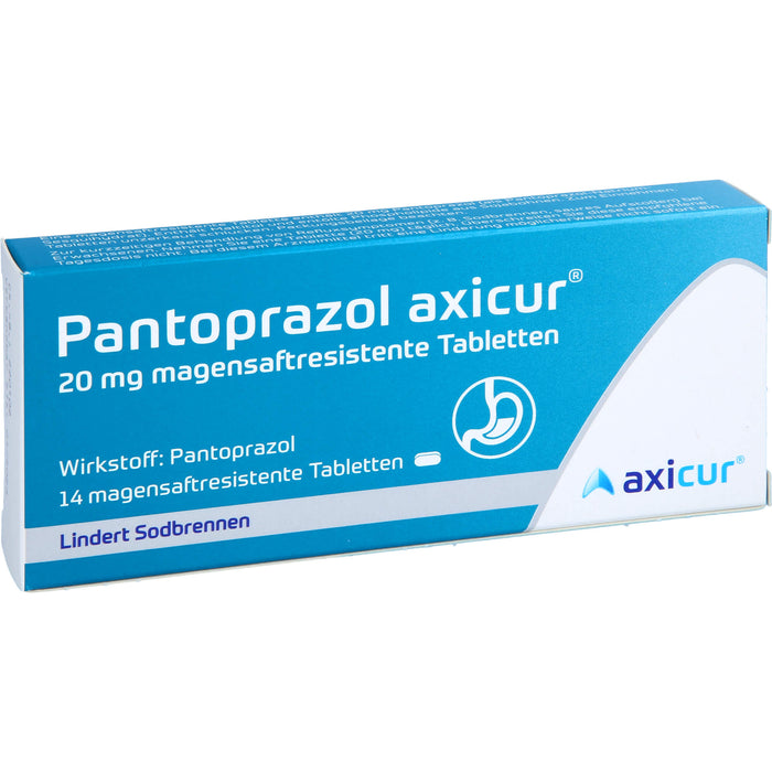 Axicur Pantoprazol 20 mg Tabletten bei Sodbrennen, 14 pcs. Tablets