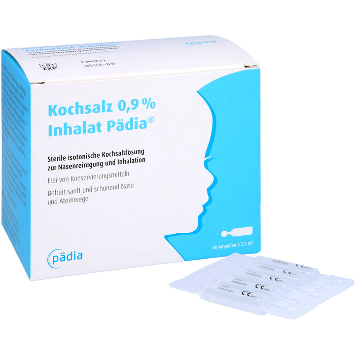 Kochsalz 0,9 % Inhalat Pädia, 60 pcs. Ampoules