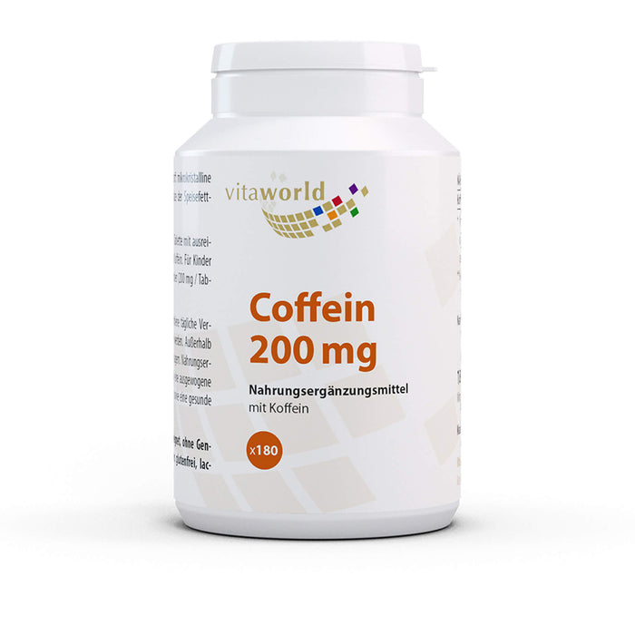 vitaworld Coffein 200 mg Tabletten, 180 pcs. Tablets