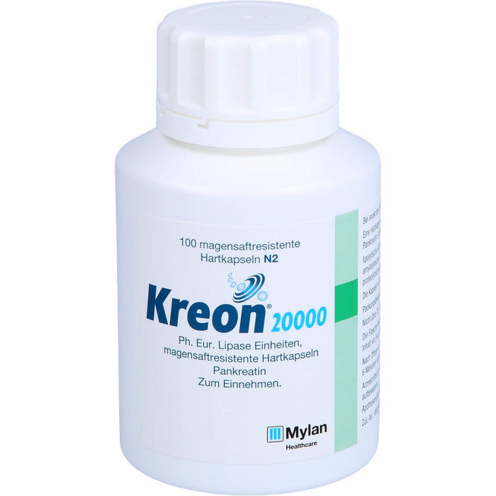 Kreon 20 000 Lipase Hartkapseln bei einer exokrinen Pankreasinsuffiziens, 100 pcs. Capsules