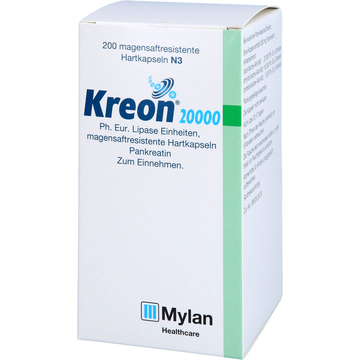 Kreon 20 000 Ph.Eur. Lipase Einheiten Hartkapseln, 200 pc Capsules