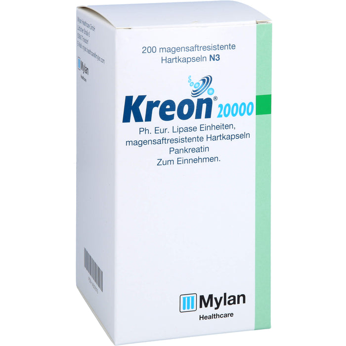 Kreon 20 000 Ph.Eur. Lipase Einheiten Hartkapseln, 200 pc Capsules