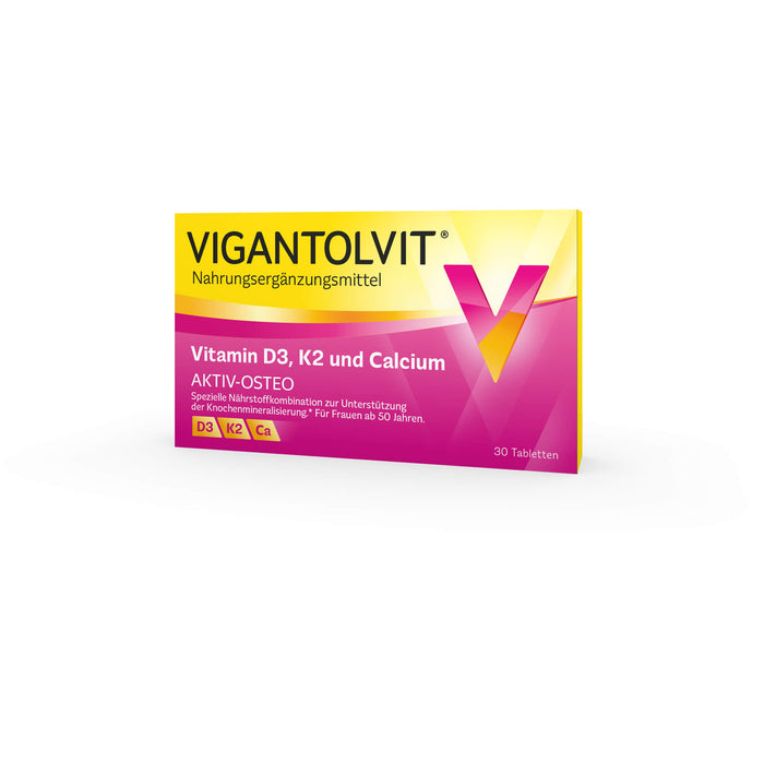 VIGANTOLVIT Vitamin D3, K2 und Calcium Aktiv-Osteo Tabletten, 30 pc Tablettes