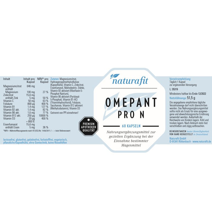 naturafit Omepant Pro N Kapseln, 60 pcs. Capsules