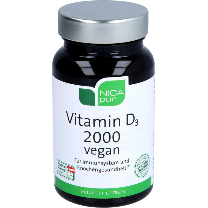 NICApur Vitamin D3 2000 Vegan KPS, 60 St KAP