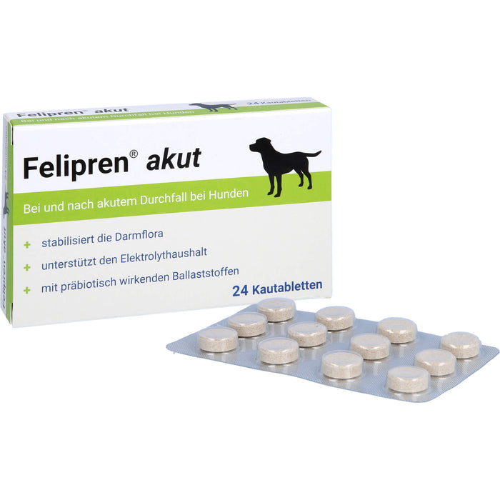 Felipren akut Kautabletten bei und nach akutem Durchfall von Hunden, 24 St. Tabletten