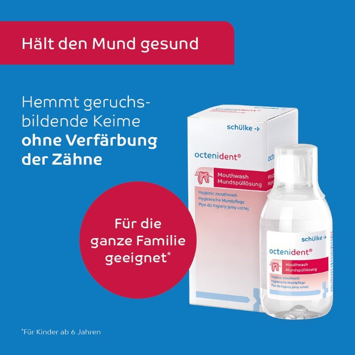 octenident Mundspüllösung - Hygienische Mundpflege für die ganze Familie, 250 ml Solution