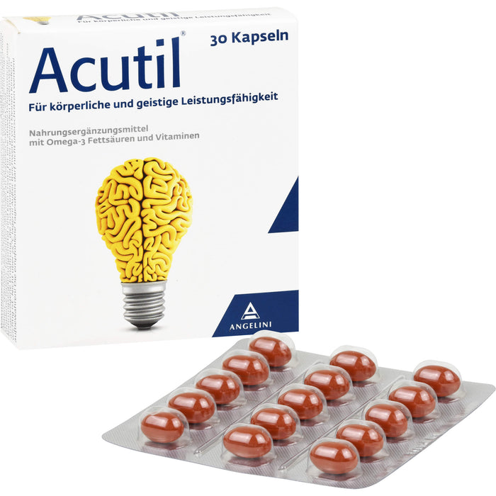 Acutil Kapseln für körperliche und geistige Leistungsfähigkeit, 30 pcs. Capsules