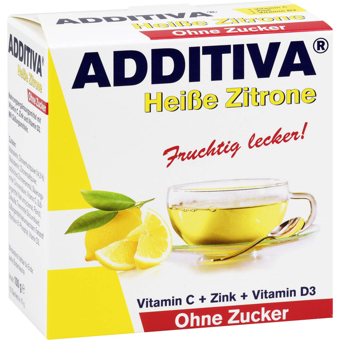 ADDITIVA Heiße Zitrone ohne Zucker Pulver, 10 pcs. Sachets