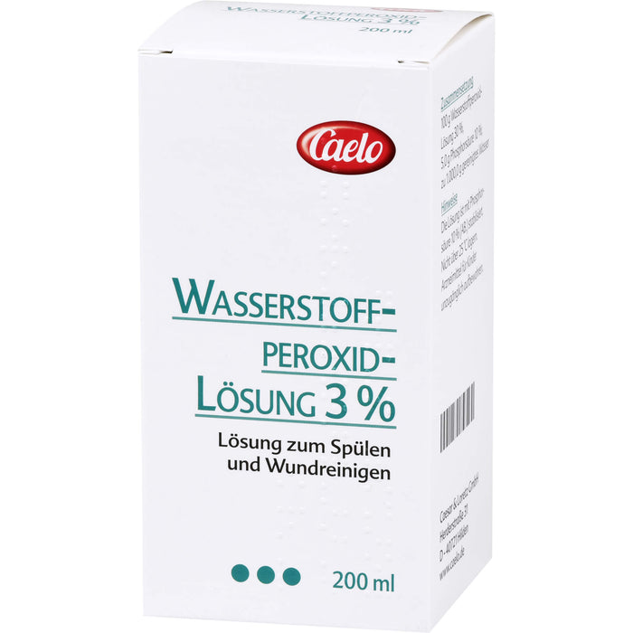 Caelo Wasserstoffperoxid 3 % Lösung Standard Zulassung, 200 ml Lösung