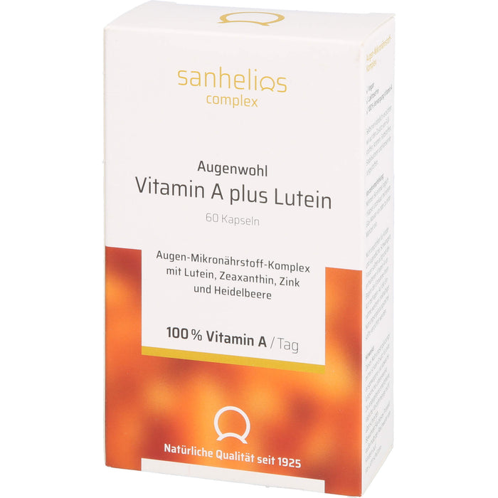 sanhelios complex Augenwohl Vitamin A plus Lutein Kapseln, 60 pcs. Capsules