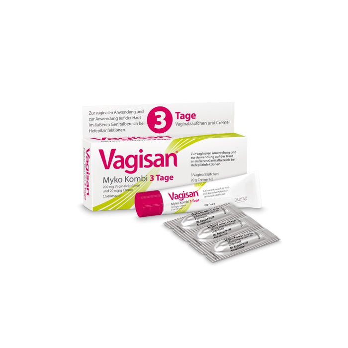 Vagisan Myko Kombi 3 Tage Vaginalzäpfchen und Creme, 1 pcs. Combipack