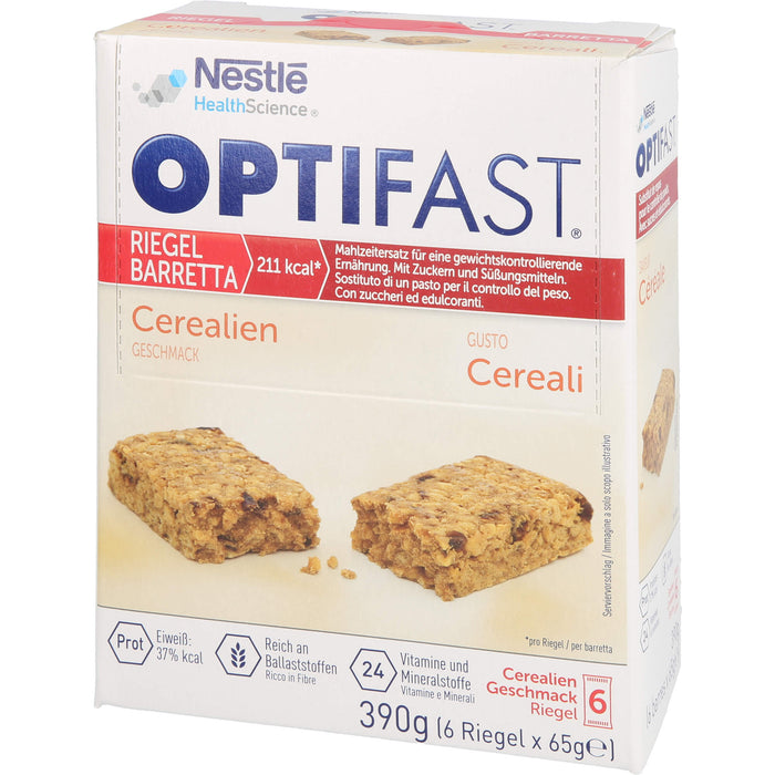 OPTIFAST Riegel Cerealien-Geschmack Mahlzeitersatz, 6 St. Riegel