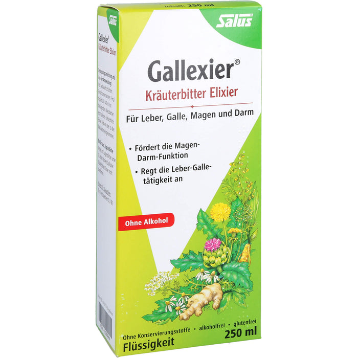 Salus Gallexier Kräuterbitter Elixier, 250 ml Solution