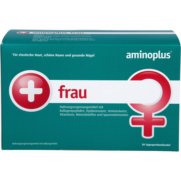 aminoplus frau Pulver für elastische Haut, schöne Haare und gesunde Nägel, 30 St. Beutel