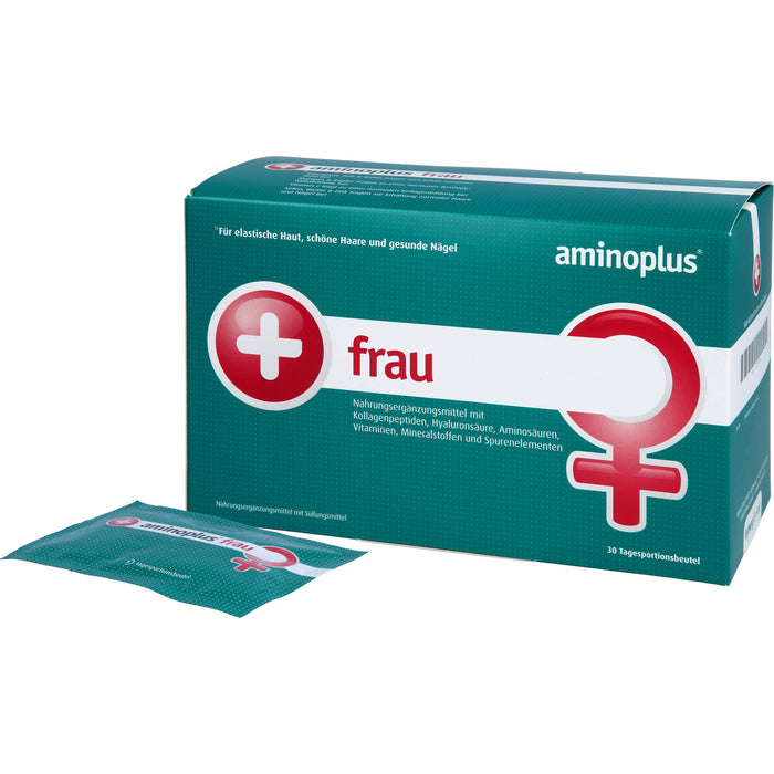 aminoplus frau Pulver für elastische Haut, schöne Haare und gesunde Nägel, 30 pcs. Sachets