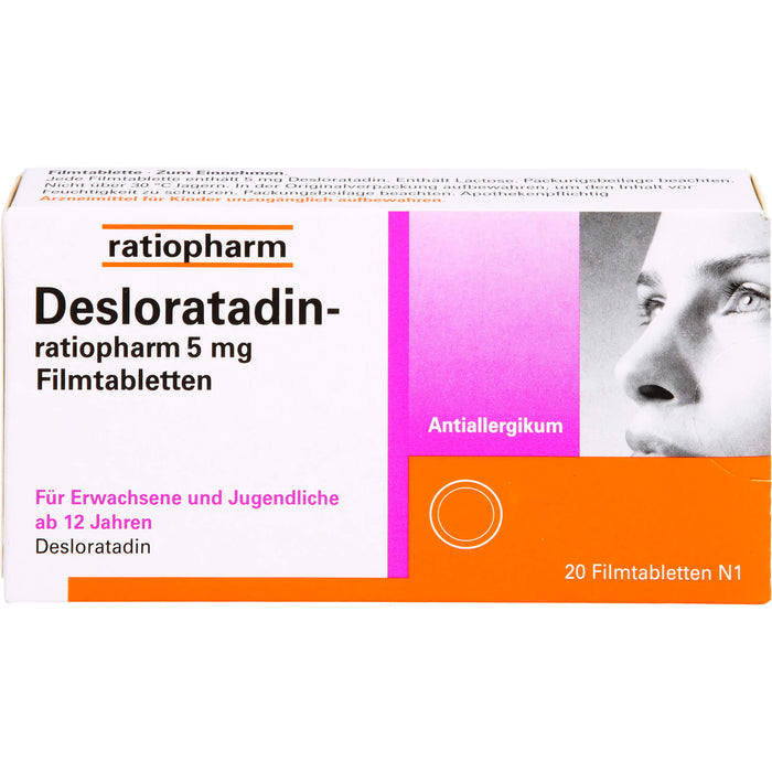 Desloratadin-ratiopharm 5 mg Filmtabletten, 20 St FTA