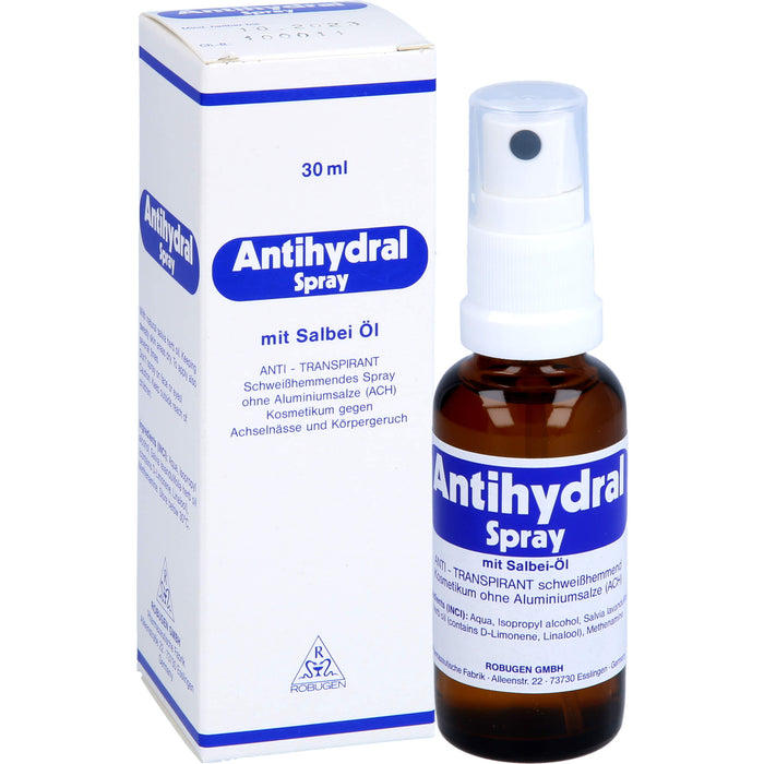 Antihydral Spray mit Salbei-Öl anti-transpirant, 30 ml Lösung