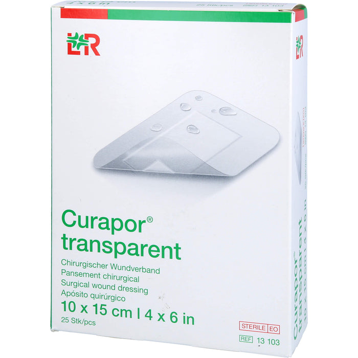 CURAPOR Wundverband steril transparent 10x15 cm, 25 St PFL