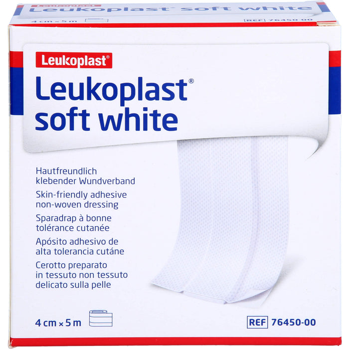 Leukoplast soft white Pflaster 4cm x 5m Rolle, 1 St PFL