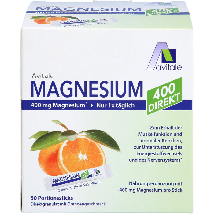 Avitale Magnesium 400 Direktgranulat Orange, 50 St. Beutel